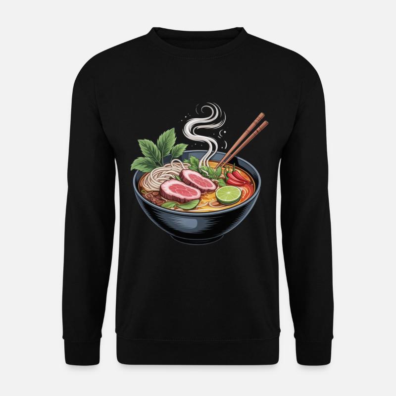 Ramen-Bowl mit Lamm und Limette - Unisex Pullover - Schwarz