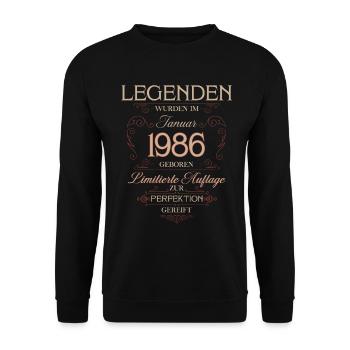 Légende du 40e anniversaire janvier 1986 - Sweat-shirt Unisexe - noir - Devant - Alina (178cm) & Michal (187cm)