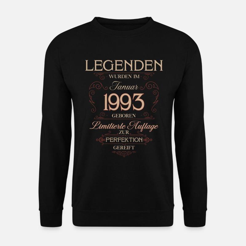 33rd Birthday Legend January 1993 - Unisex Sweatshirt - black