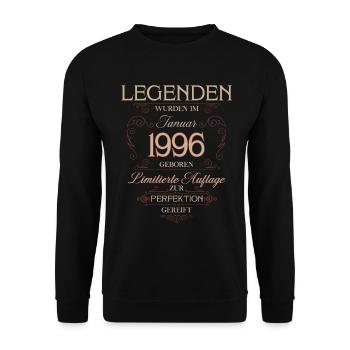 Légende du 30e anniversaire janvier 1996 - Sweat-shirt Unisexe - noir - Devant - Alina (178cm) & Michal (187cm)