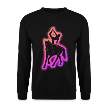 Cavalier de saut Chevaux Filles Enfants Volti - Sweat-shirt Unisexe - noir - Devant - Alina (178cm) & Michal (187cm)
