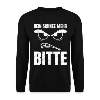 Winterdienst KEIN SCHNEE MER BITTE Lustiges - Unisex Pullover - Schwarz - Vorne - Alina (178cm) & Michal (187cm)