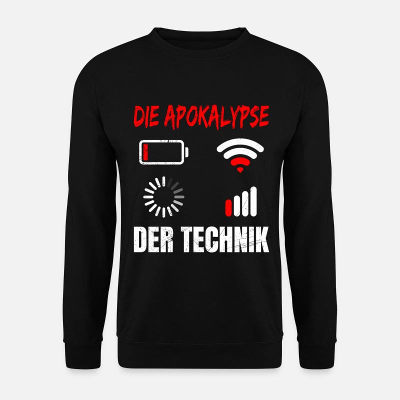 Coder L’APOCALYPSE DE LA TECHNOLOGIE DRÔLE - Sweat-shirt Unisexe - noir