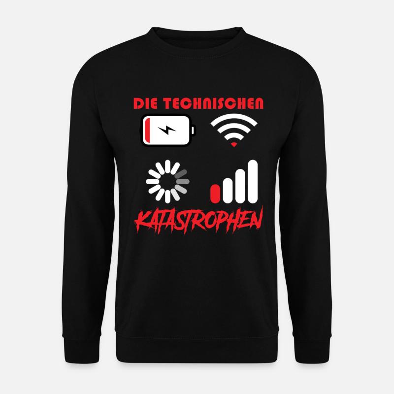 Computer DIE TECHAISCHEN KATASTROPHEN LUSTIG - Unisex Pullover - Schwarz
