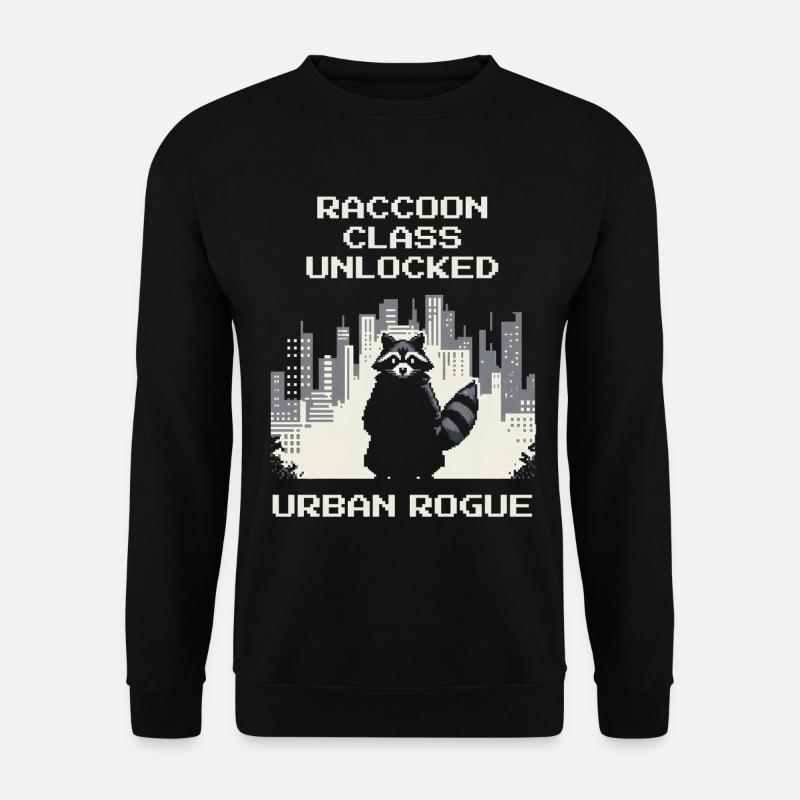 Raccoon Class Unlocked | Urban Rogue - Unisex Sweatshirt - black