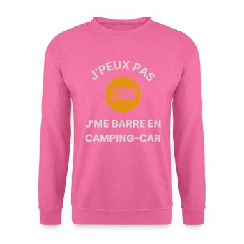 Ich kann nicht, ich lasse es in einem Campervan-Humorcamp - Unisex Pullover - Pink - Vorne