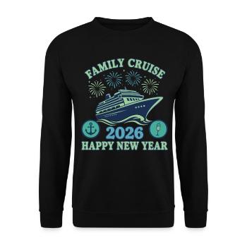 Croisière en famille 2026 Célébration du Nouvel An - Sweat-shirt Unisexe - noir - Devant - Alina (178cm) & Michal (187cm)