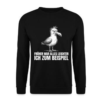 Everything used to be easier – me, for example - Unisex Sweatshirt - black - Front - Alina (178cm) & Michal (187cm)