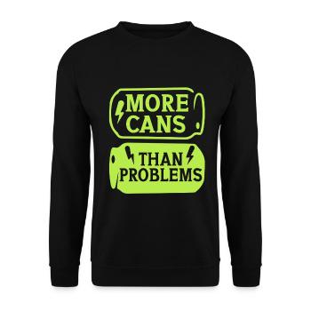Boissons énergisantes Plus que des problèmes - Sweat-shirt Unisexe - noir - Devant - Alina (178cm) & Michal (187cm)