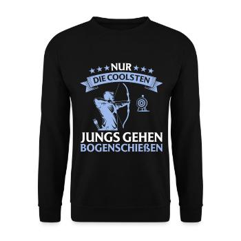Archery - Only the coolest go archery - Unisex Sweatshirt - black - Front - Alina (178cm) & Michal (187cm)