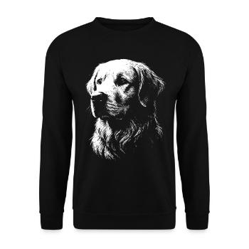 Portrait d'un Golden Retriever  - Sweat-shirt Unisexe - noir - Devant - Alina (178cm) & Michal (187cm)