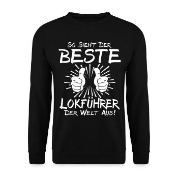 Best train driver - Unisex Sweatshirt - black - Front - Alina (178cm) & Michal (187cm)