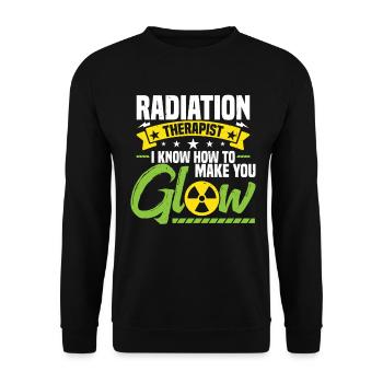  Rad Tech Badge Reel Appreciation Radiation - Unisex Sweatshirt - black - Front - Alina (178cm) & Michal (187cm)