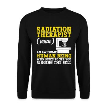 Strahlenschutz-Radiologie-Technik-Onkologie - Unisex Pullover - Schwarz - Vorne - Alina (178cm) & Michal (187cm)