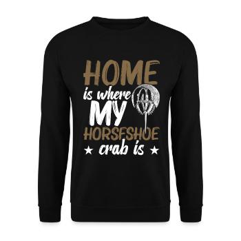 Chelicerata Fossilbiologe Stofftier - Unisex Pullover - Schwarz - Vorne - Alina (178cm) & Michal (187cm)
