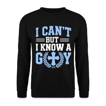 Je ne peux pas, je connais Dieu - Sweat-shirt Unisexe - noir - Devant - Alina (178cm) & Michal (187cm)