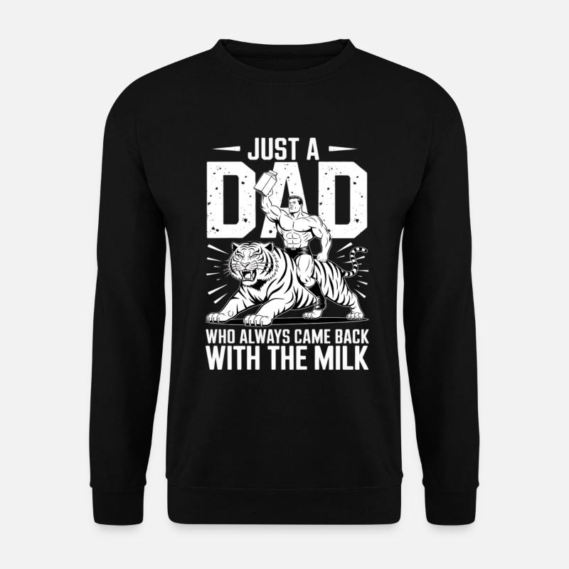 Milk Dad Tiger Hero - Unisex Sweatshirt - black