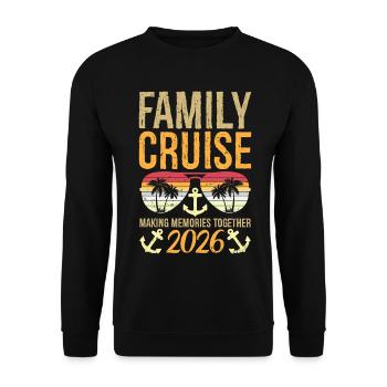 Family Cruise 2026 Making Memories Together  - Unisex Pullover - Schwarz - Vorne - Alina (178cm) & Michal (187cm)