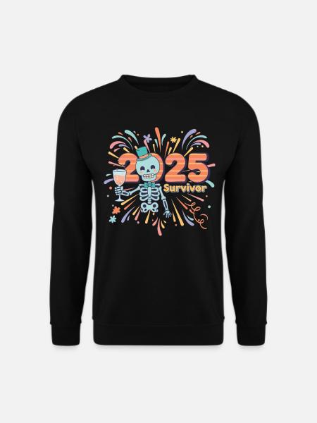 2025 Survivor Skeleton Party Celebration - Unisex Sweatshirt - black