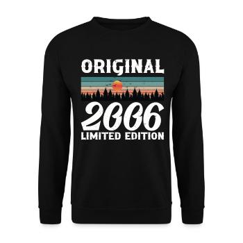 2006 Original Retro Vintage Birthday Gift - Unisex Sweatshirt - black - Front - Alina (178cm) & Michal (187cm)