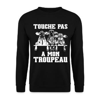 Farmer Agriculture Lumpy Skin - Unisex Sweatshirt - black - Front - Alina (178cm) & Michal (187cm)