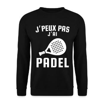 I can't I have padel - Unisex Sweatshirt - black - Front - Alina (178cm) & Michal (187cm)