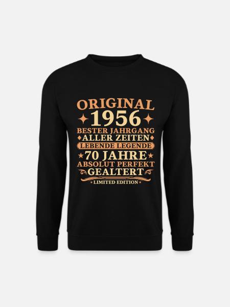 Original 1956 Year 70th Birthday Gift - Unisex Sweatshirt - black