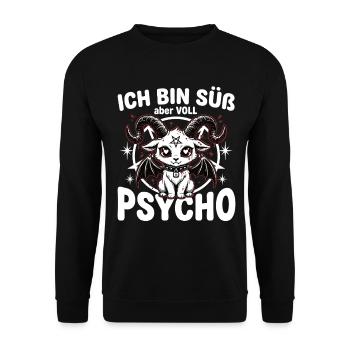Je suis mignon mais complètement cinglé – Kawaii Goth - Sweat-shirt Unisexe - noir - Devant - Alina (178cm) & Michal (187cm)