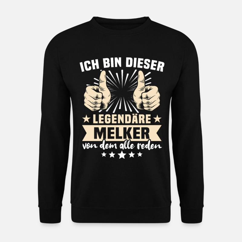 Melker Sprüche - Unisex Pullover - Schwarz