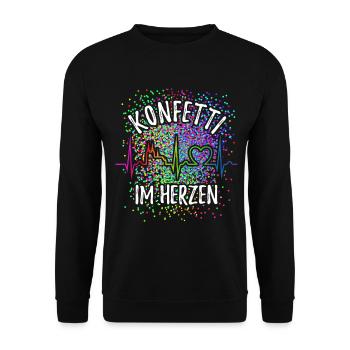 Confetti in the Heart - Carnival in the Blood - Cologne - Unisex Sweatshirt - black - Front - Alina (178cm) & Michal (187cm)