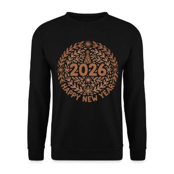 2026 Happy New Year Celebration Party Design - Unisex Sweatshirt - black - Front - Alina (178cm) & Michal (187cm)