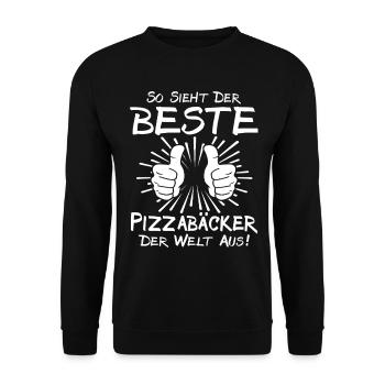 Best Pizza Maker - Unisex Sweatshirt - black - Front - Alina (178cm) & Michal (187cm)