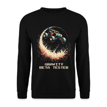 Gravity Beta Tester | RC Cars Stunts - Unisex Sweatshirt - black - Front - Alina (178cm) & Michal (187cm)