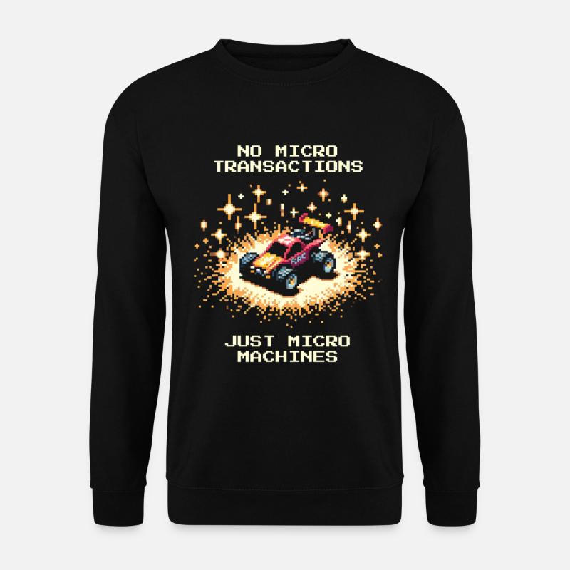 Pas de microtransactions | Voitures RC - Sweat-shirt Unisexe - noir