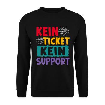 Nerd Computer NO TICKET NO PROBLEM FUNNY - Unisex Sweatshirt - black - Front - Alina (178cm) & Michal (187cm)