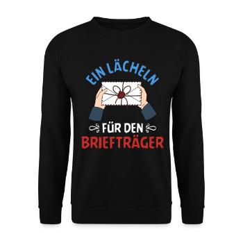 Facteurs UN SOURIRE POUR LES FACTEURS DRÔLE - Sweat-shirt Unisexe - noir - Devant - Alina (178cm) & Michal (187cm)