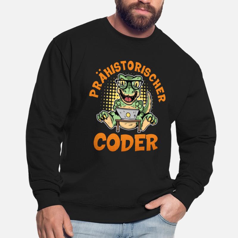 Coding PRÄHISTORISCHER CODER Lustiges Unisex Pullover