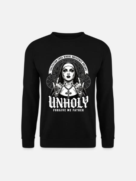 Unholy Nun – Salvation Ends - Unisex Sweatshirt - black