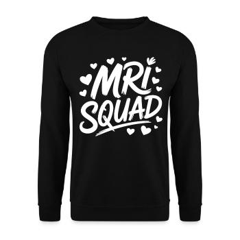 Mri Squad Herzens Crew - Unisex Pullover - Schwarz - Vorne - Alina (178cm) & Michal (187cm)
