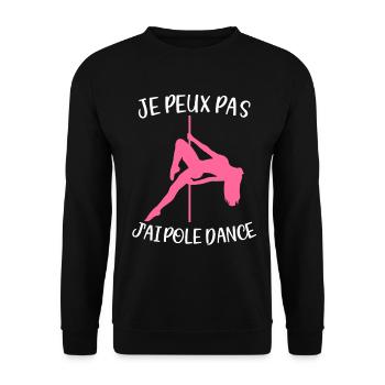 Ich kann nicht, ich Pole-Dance-Tänzer Tänzer Barre-Tänzer - Unisex Pullover - Schwarz - Vorne - Alina (178cm) & Michal (187cm)