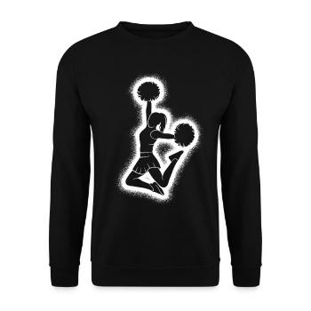 Cheerleading Femmes Filles Enfants Pom-pom girls - Sweat-shirt Unisexe - noir - Devant - Alina (178cm) & Michal (187cm)