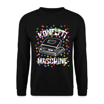 Confetti Machine - Carnival - Disguise - Unisex Sweatshirt - black - Front - Alina (178cm) & Michal (187cm)