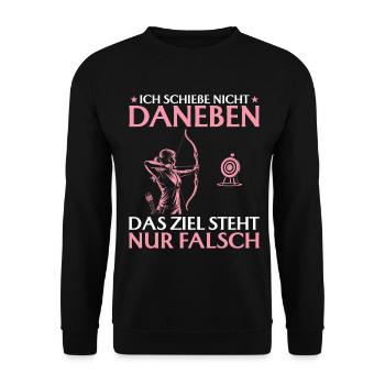 Archery The Goal Is Wrong - Archery - Unisex Sweatshirt - black - Front - Alina (178cm) & Michal (187cm)