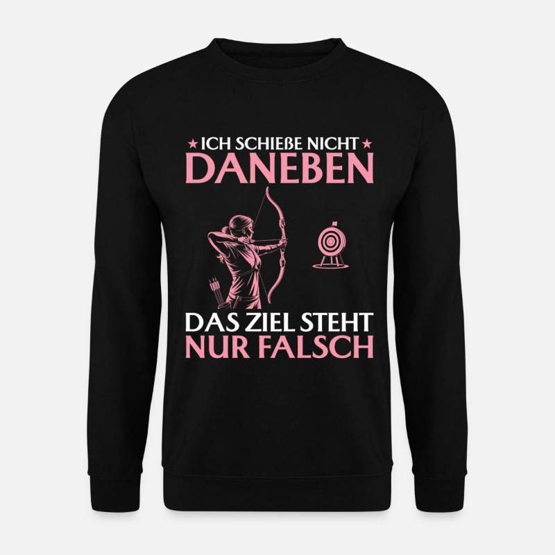Bogensport Das Ziel steht falsch - Bogenschießen - Unisex Pullover - Schwarz