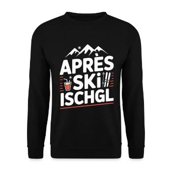 Apres Ski Party Ischgl - Unisex Pullover - Schwarz - Vorne - Alina (178cm) & Michal (187cm)