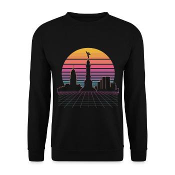Sunset Skyline - Mexico City - Unisex Sweatshirt - black - Front - Alina (178cm) & Michal (187cm)
