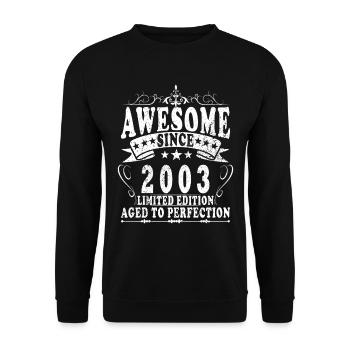 Vieilli à la perfection 2003 Édition limitée - Sweat-shirt Unisexe - noir - Devant - Alina (178cm) & Michal (187cm)
