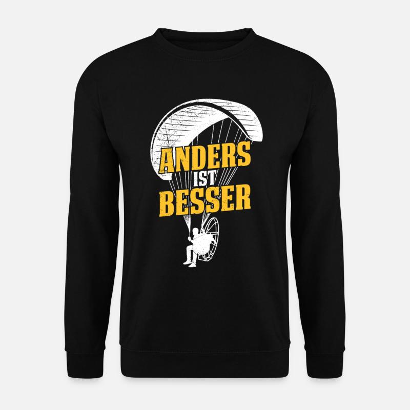 Paraglider DIFFERENT IS BETTER Fun - Unisex Sweatshirt - black