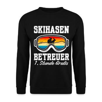 SUPERVISEUR SKI BUNNY 1ÈRE HEURE GRATUITE - Sweat-shirt Unisexe - noir - Devant - Alina (178cm) & Michal (187cm)