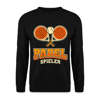 Padel Sport PADEL SPIELER Padel Team Lustig - Unisex Pullover - Schwarz - Vorne - Alina (178cm) & Michal (187cm)